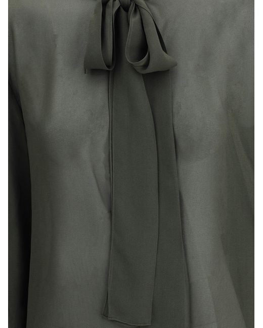 Alaïa Green Alaã¯A Lavalliã¨Re Neckline Blouse