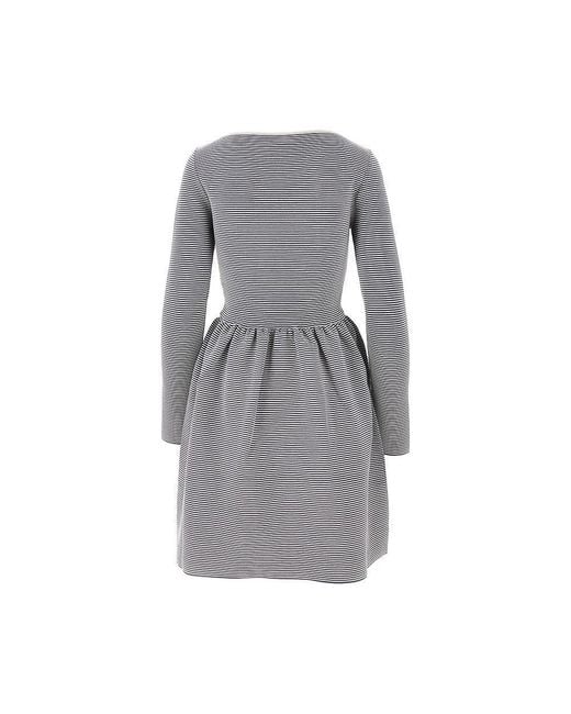 Emporio Armani Gray Ottoman Jersey Mini Dress