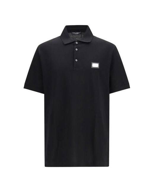 Dolce & Gabbana Black Dolce & Gabbana Cotton Piqué Polo for men