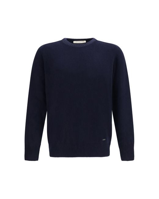 Brooksfield Blue Crewneck Sweater for men