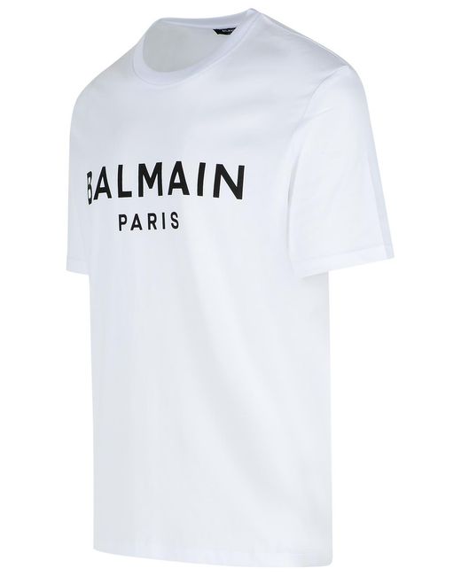 Balmain Gray Cotton T-Shirt for men