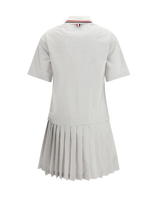 Thom Browne White Cotton Polo Dress