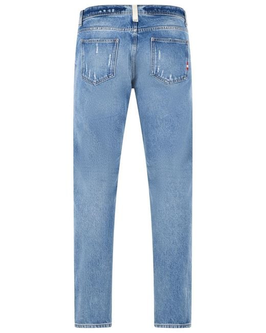 AMISH Blue 'David' Cotton Jeans for men