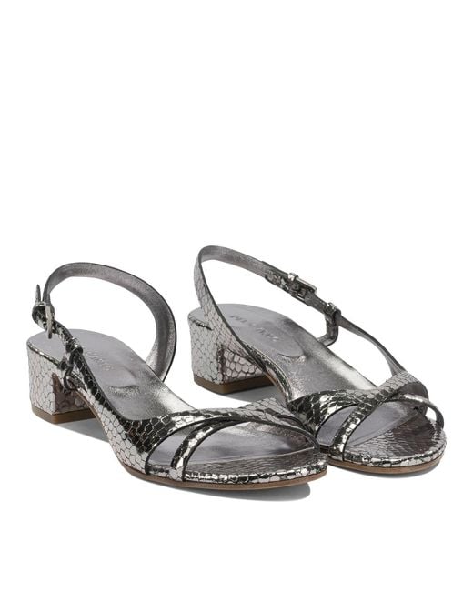 Roberto Del Carlo Metallic Goat Leather Sandals
