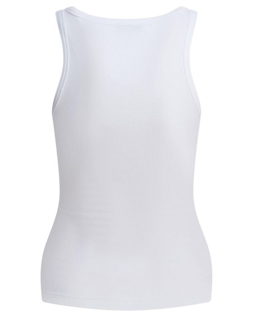 Alaïa White Cotton Tank Top