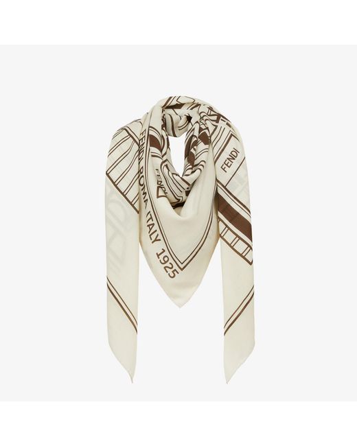 Fendi Natural Roma Italy 1925" Shawl for men