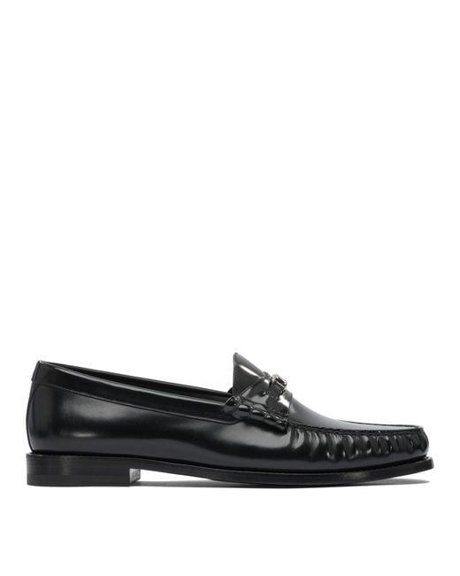 Men's Black Leather Loafers