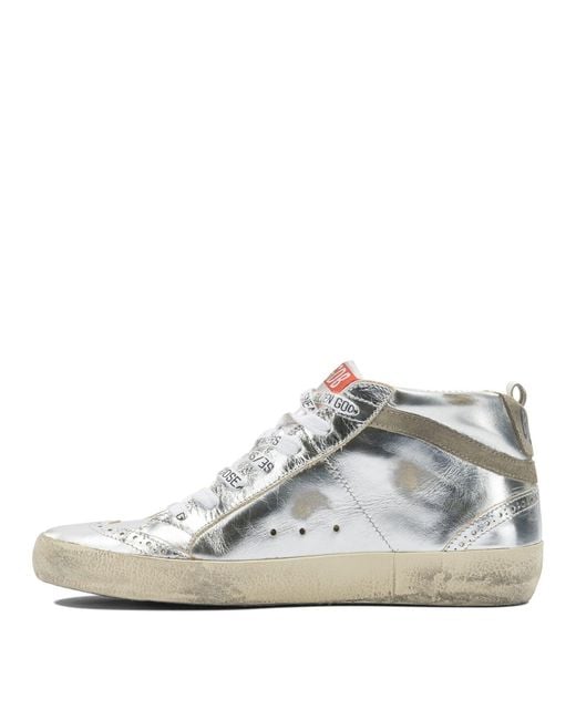 Golden Goose Deluxe Brand White "Mid Star" Sneakers