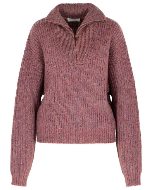 Isabel Marant Red Mallow Mohair Blend Sweater