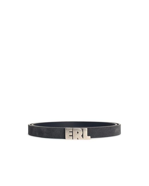 ERL White Suede Belt for men