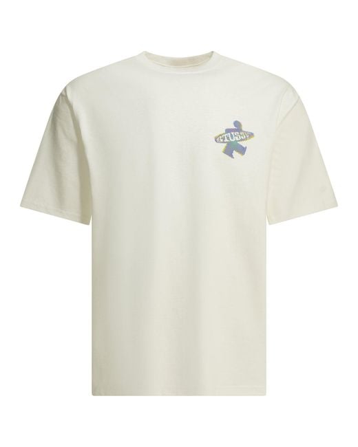 Stussy White Cotton T-Shirt for men