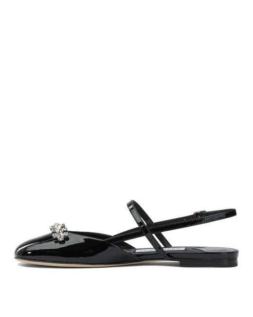Jimmy Choo Black "Belinda" Slingback Ballet Flats