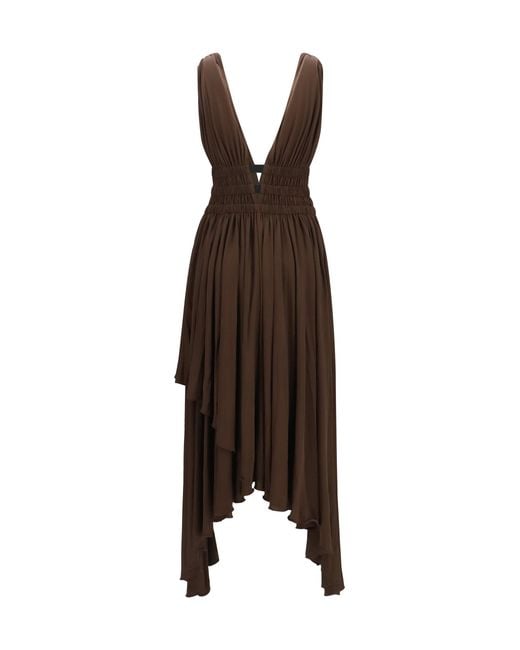Alaïa Brown Alaïa Deesse Dress