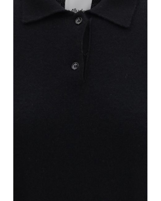 Allude Black Cashmere Polo 90