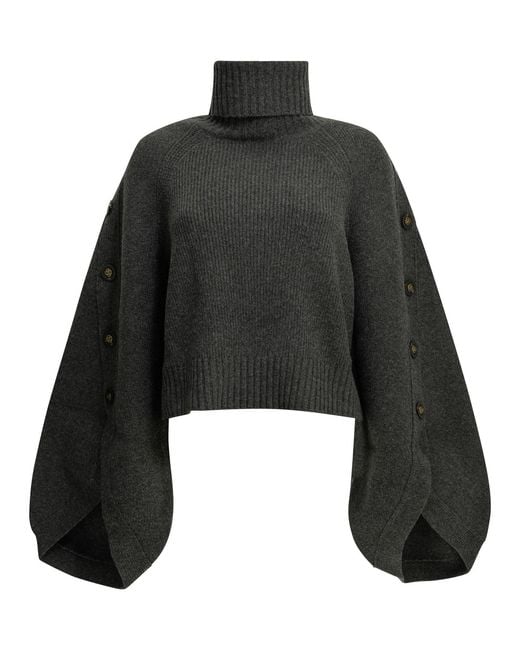 Zimmermann Black Valiant Turtleneck Sweater