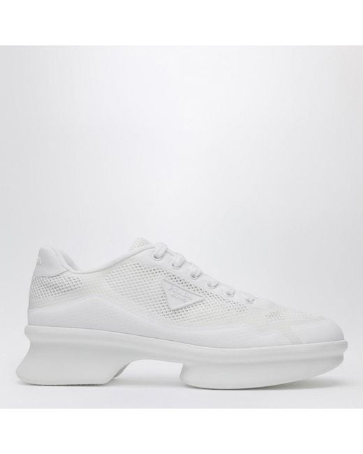 Prada White Re-Nylon Sneakers