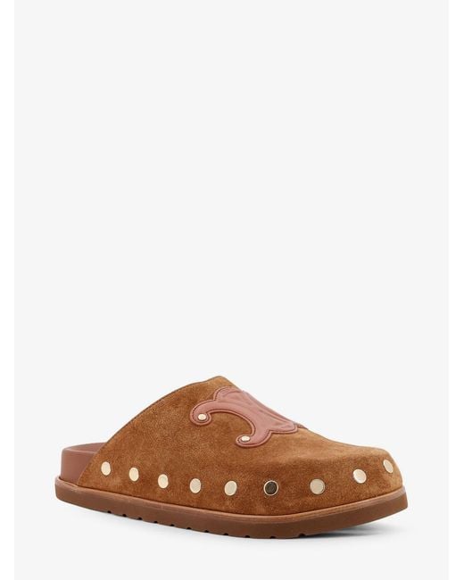 Céline Brown Pitea Suede Sandals