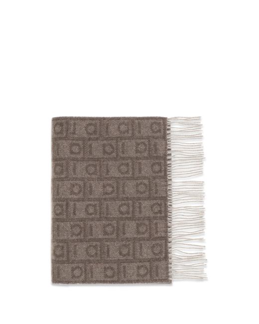 Women's Grey Monogram Scarf