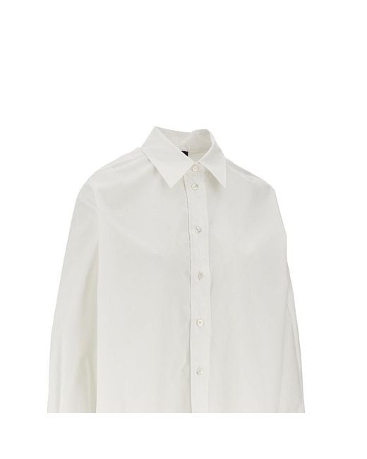 Emporio Armani White Oversized Poplin Shirt