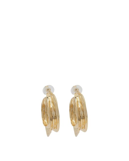 Self-Portrait Metallic Hoop Earrings