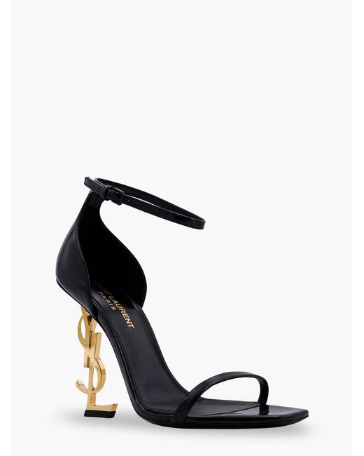 Saint Laurent White Opyum Patent Leather Sandals
