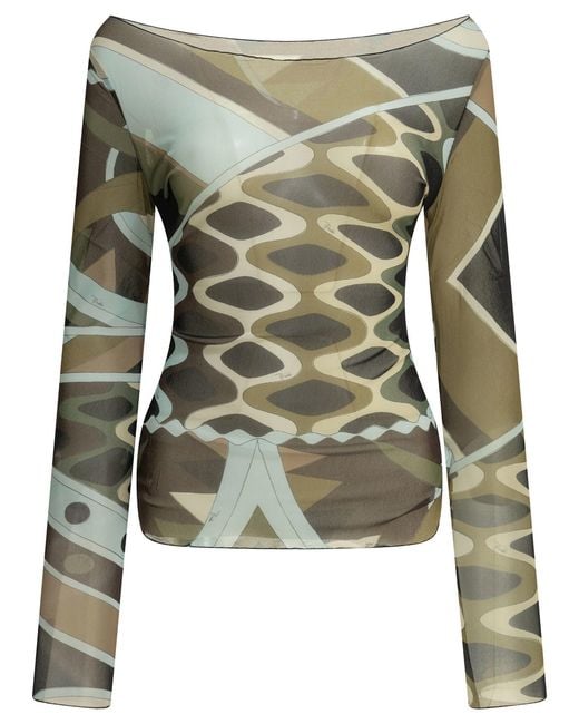 Women's Green "Vivara" Tight-Fitting Top