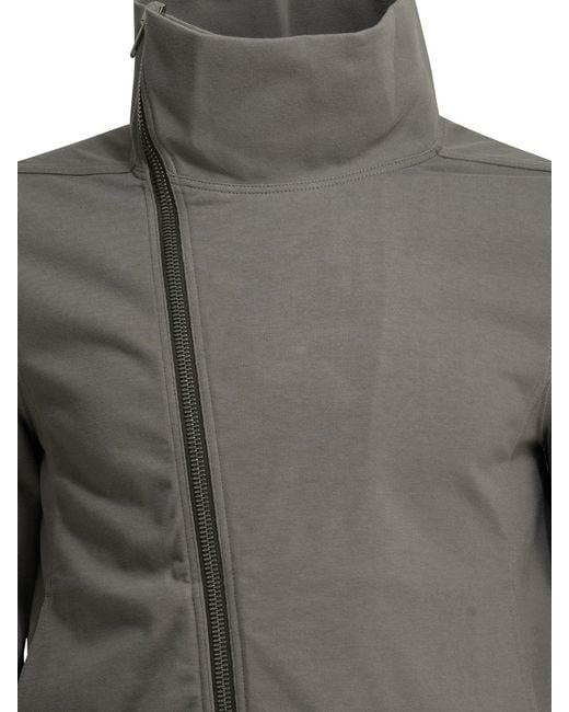 Rick Owens Gray "Bauhaus" Zippered Sweatshirt for men