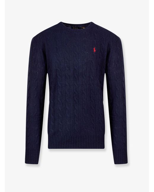 Polo Ralph Lauren Blue Dark Wool Knitwear for men