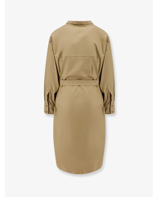 Nude Natural Cotton Dress With Belt