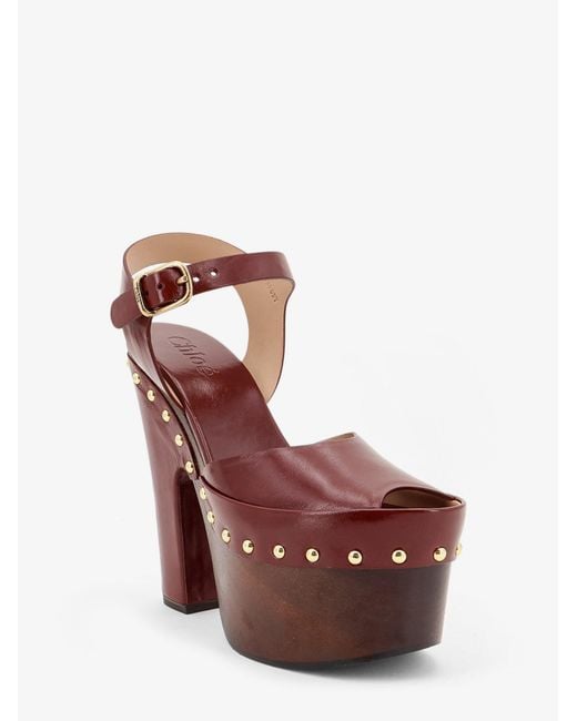 Chloé Brown Meret Sandals Oversized Platform