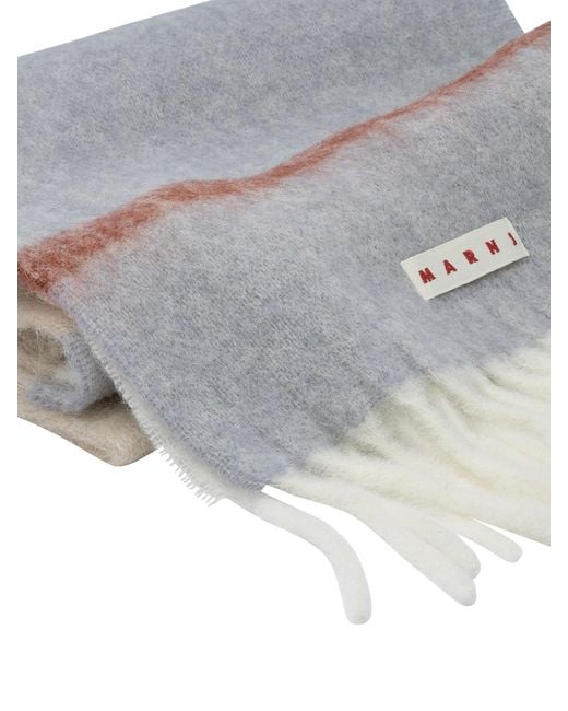 Marni Gray Mohair And Alpaca Scarf
