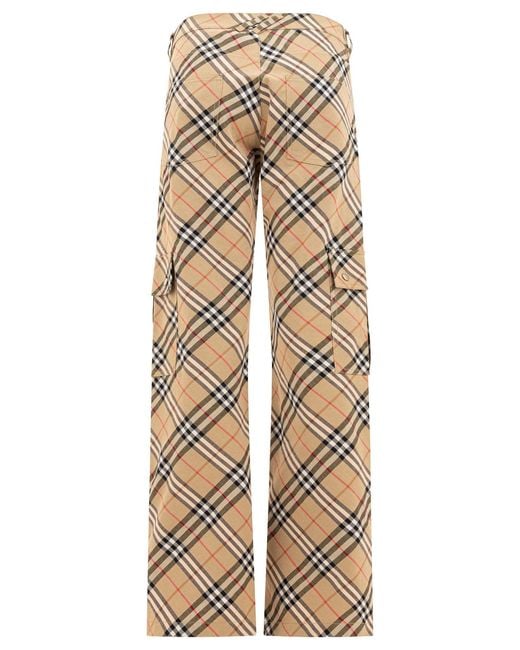 Burberry Natural "Check" Cargo Trousers