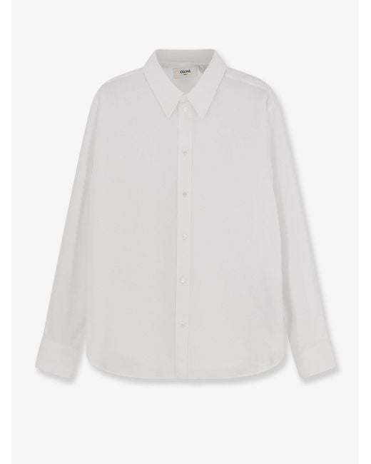 Céline White Relaxed Cotton Shirt