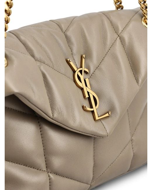 Saint Laurent Brown "Puffer" Medium Shoulder Bag