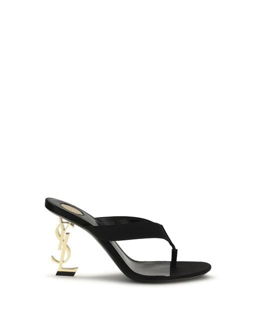 Women's White Opyum Crepe Satin Sandals