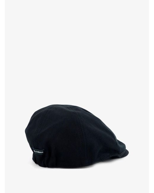 Dolce & Gabbana Blue Linen And Cotton Flat Cap for men