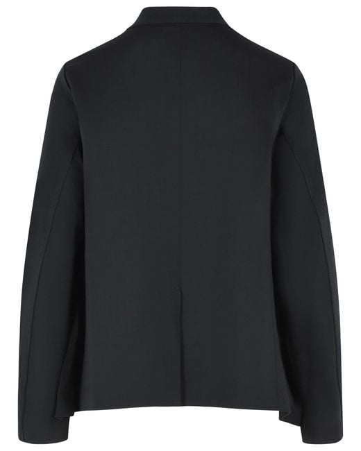 Sacai Black Cotton Blend Cardigan
