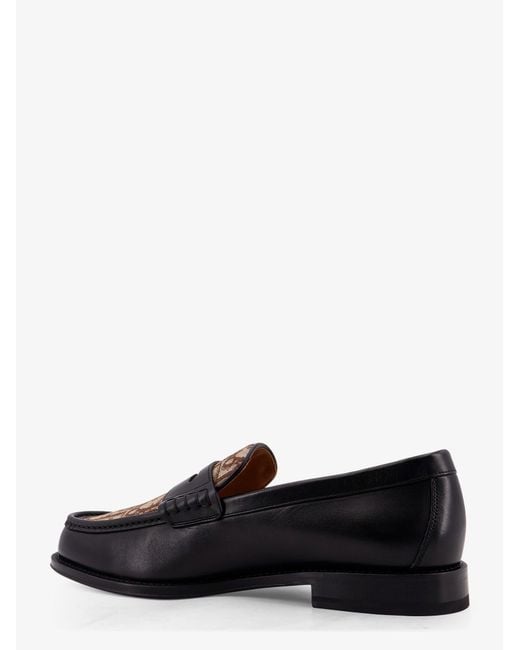 Dior Black Dior Leather Loafers With Dior Oblique Detail for men