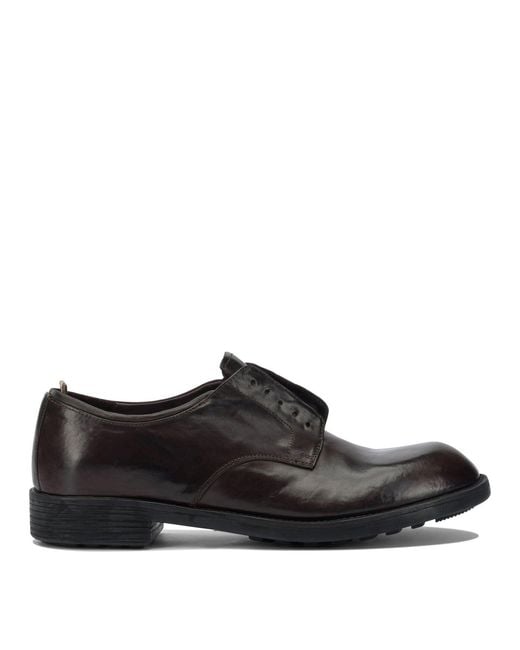 Officine Creative Black "Diary 005" Derby Lace-Ups for men