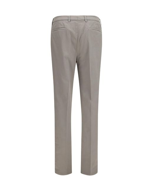 Brunello Cucinelli Gray Chino Pants Cotton Blend for men
