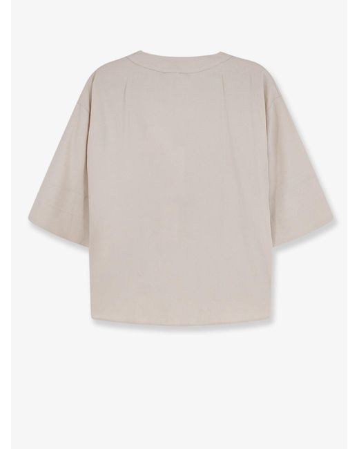 Max Mara White Mxpsospiro Linen And Viscose Shirt