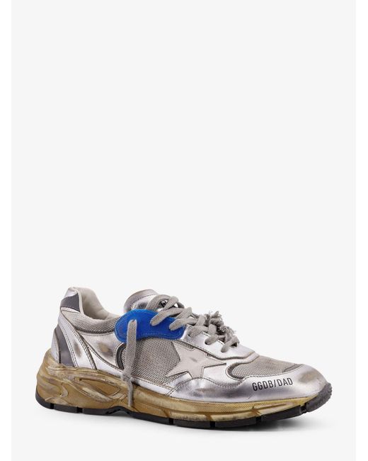 Golden Goose Deluxe Brand White Deluxe Brand Mesh And Leather Sneakers With Side Logo