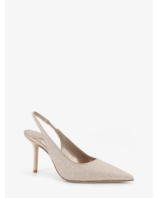 Jimmy Choo White Love Decollete With All-Over Glitter Effect