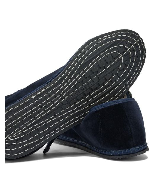Vibi Venezia Blue Velvet Ballerinas