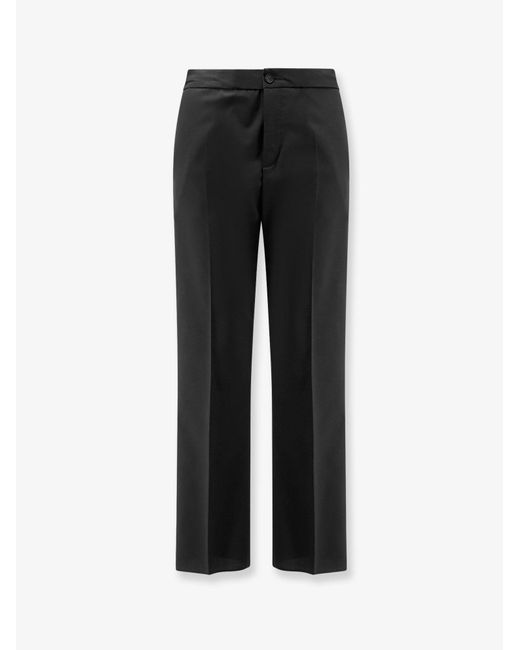 Hevò Black Torre Chianca Linen And Viscose Trousers for men