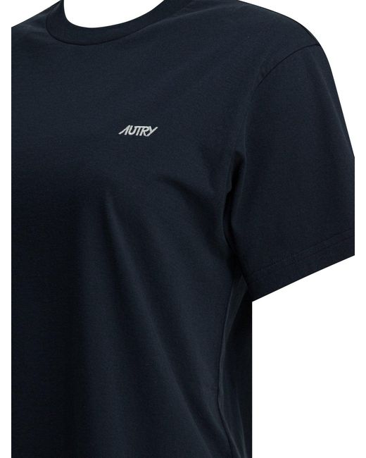 Autry Black Cotton T-Shirt