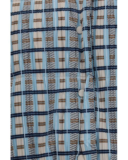 GONGDID DESIGN Blue Short Padded High-Neck Jacket