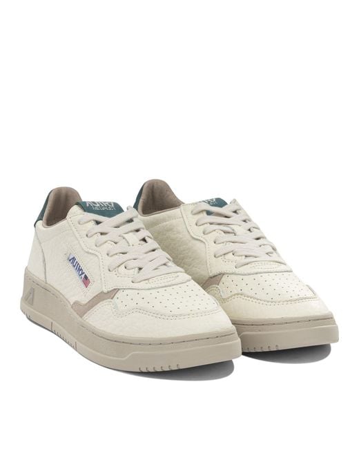 Autry White "Medalist Low" Low Top Sneakers for men