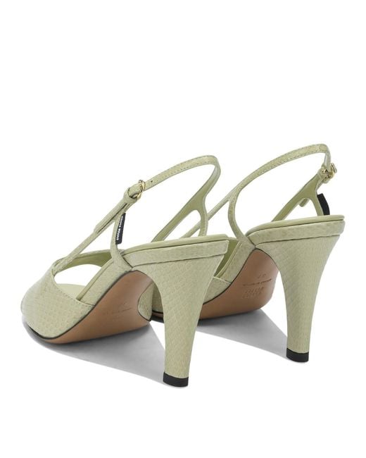 Miu Miu Metallic "Ayers" Slingback Sandals