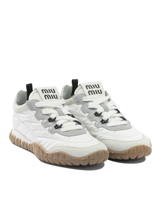 Miu Miu White Tyre Sneakers